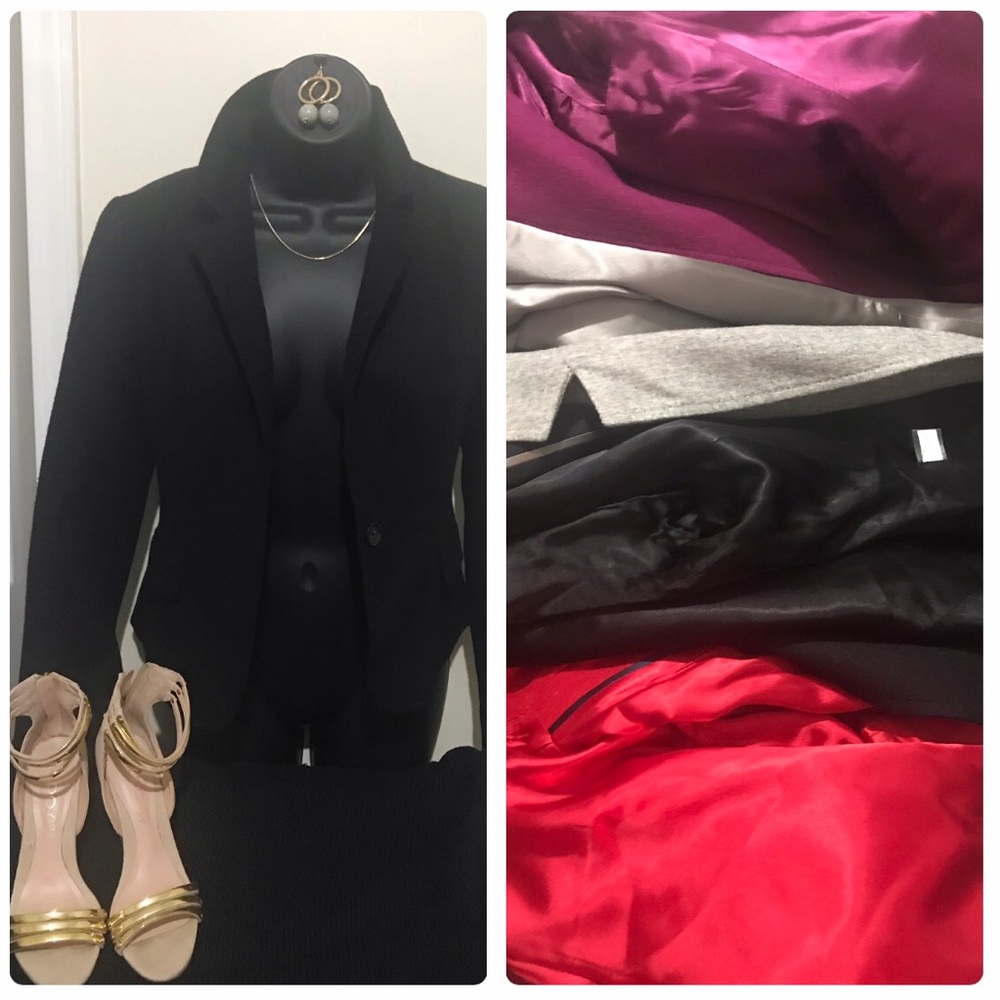 Express black wool blazer